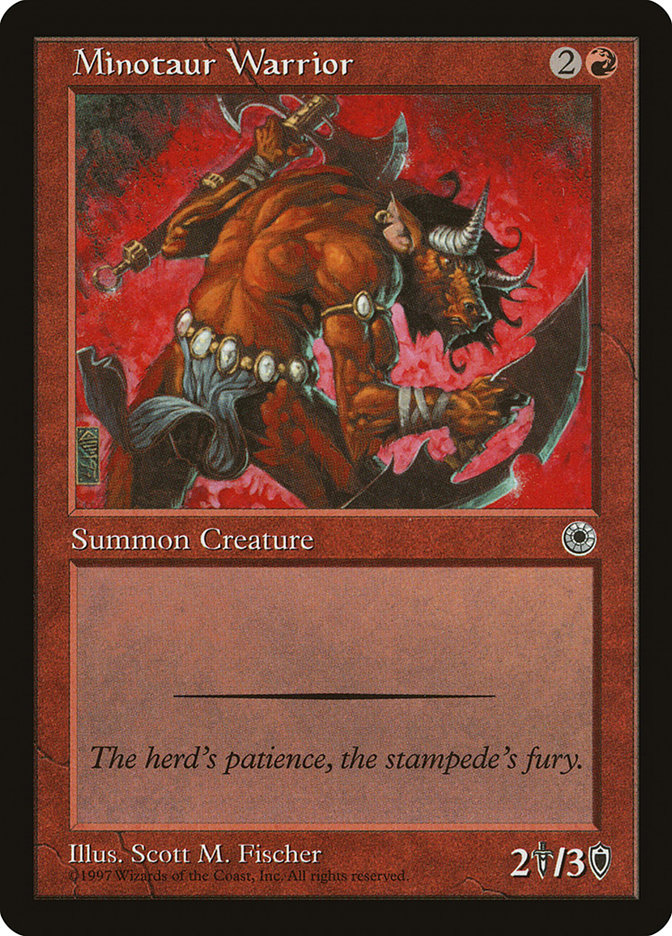Magic the Gathering Card - Minotaur Warrior - MTG Circle