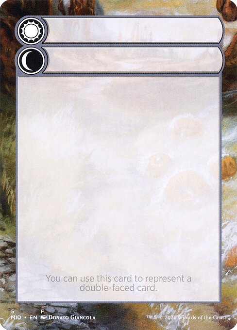 Magic the Gathering Card - Double-Faced Substitute Card - MTG Circle