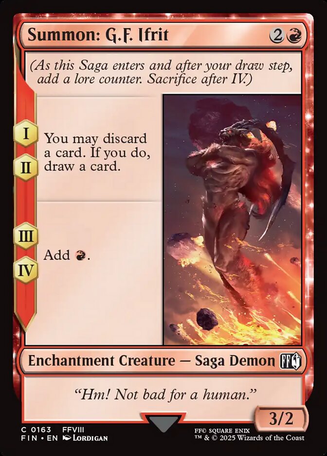 Magic the Gathering Card - Summon: G.F. Ifrit - MTG Circle