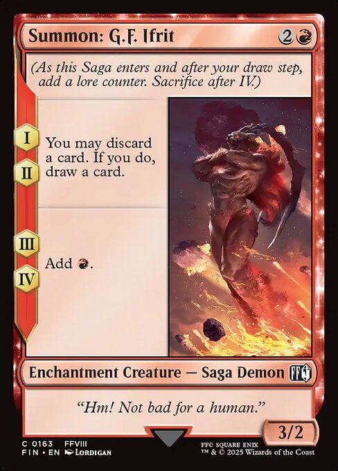 Magic the Gathering Card - Summon: G.F. Ifrit - MTG Circle