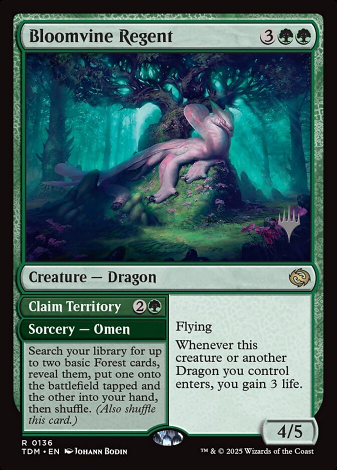 Magic the Gathering Card - Bloomvine Regent // Claim Territory - MTG Circle