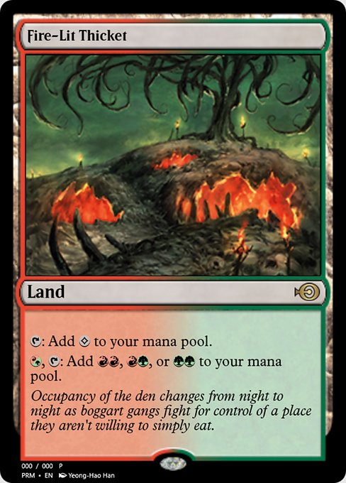 Magic the Gathering Card - Fire-Lit Thicket - MTG Circle