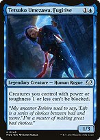 Magic the Gathering Card - Tetsuko Umezawa, Fugitive - MTG Circle