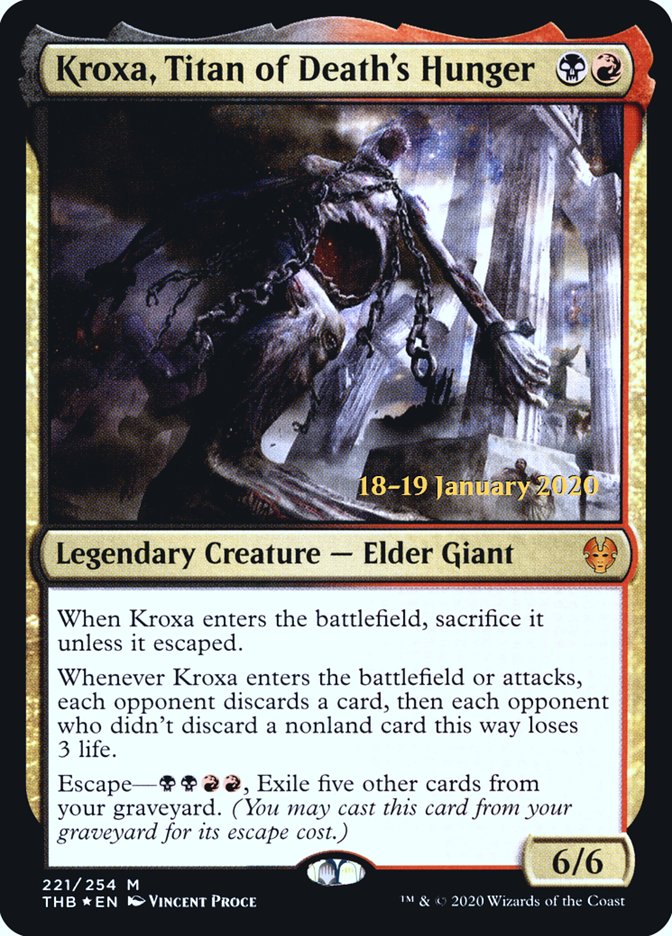 Magic the Gathering Card - Kroxa, Titan of Death's Hunger - MTG Circle