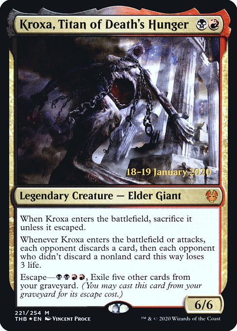 Magic the Gathering Card - Kroxa, Titan of Death's Hunger - MTG Circle
