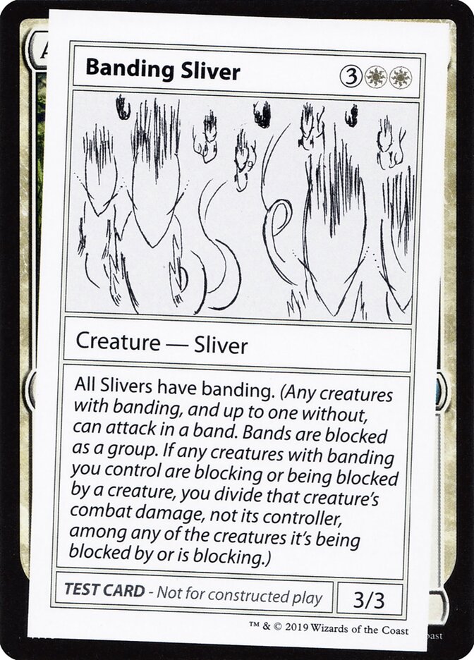 Magic the Gathering Card - Banding Sliver - MTG Circle