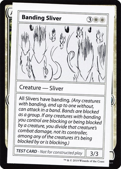 Magic the Gathering Card - Banding Sliver - MTG Circle