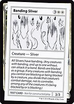 Magic the Gathering Card - Banding Sliver - MTG Circle