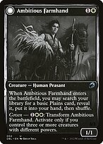 Magic the Gathering Card - Ambitious Farmhand // Seasoned Cathar - MTG Circle