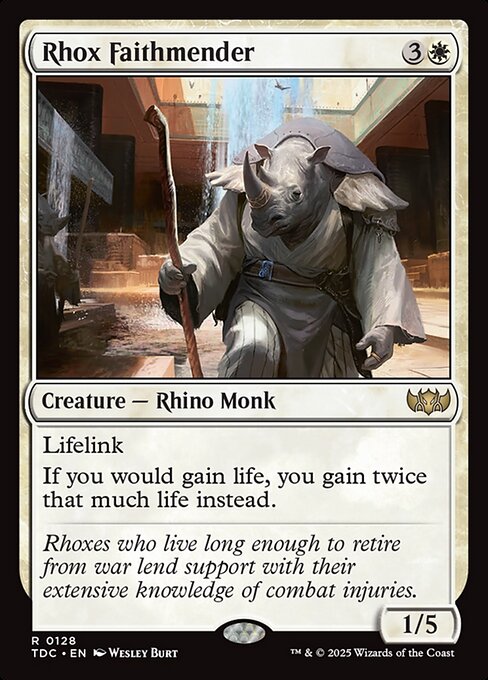Magic the Gathering Card - Rhox Faithmender - MTG Circle