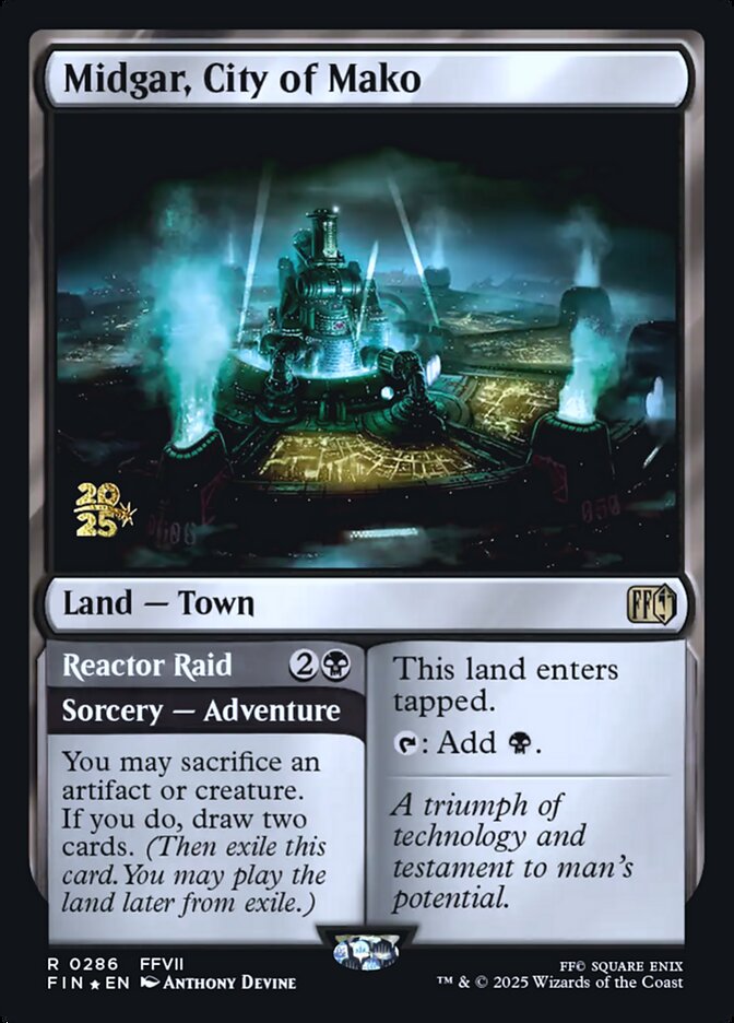 Magic the Gathering Card - Midgar, City of Mako // Reactor Raid - MTG Circle