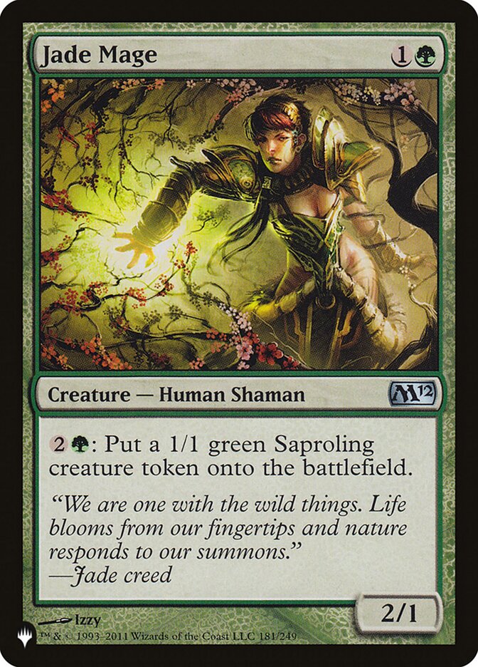 Magic the Gathering Card - Jade Mage - MTG Circle