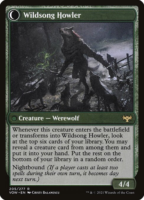 Magic the Gathering Card - Wildsong Howler - MTG Circle