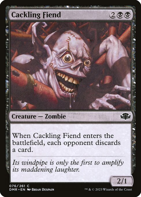 Magic the Gathering Card - Cackling Fiend - MTG Circle