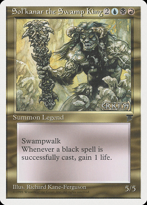 Magic the Gathering Card - Sol'kanar the Swamp King - MTG Circle