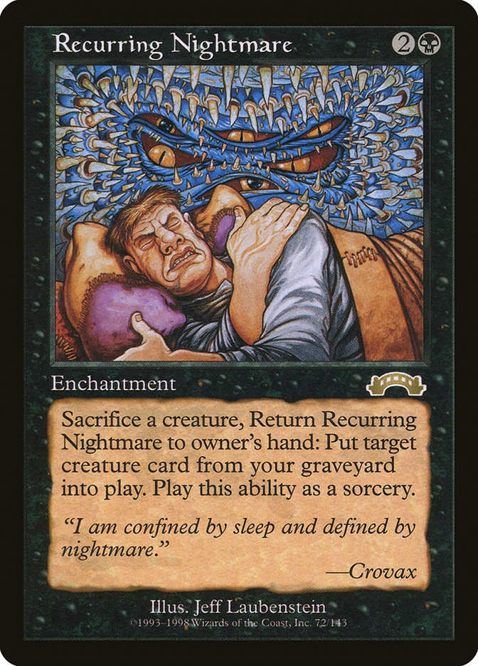 Magic the Gathering Card - Recurring Nightmare - MTG Circle