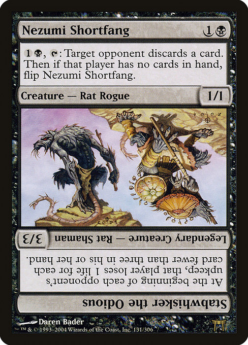 Magic the Gathering Card - Nezumi Shortfang // Stabwhisker the Odious - MTG Circle