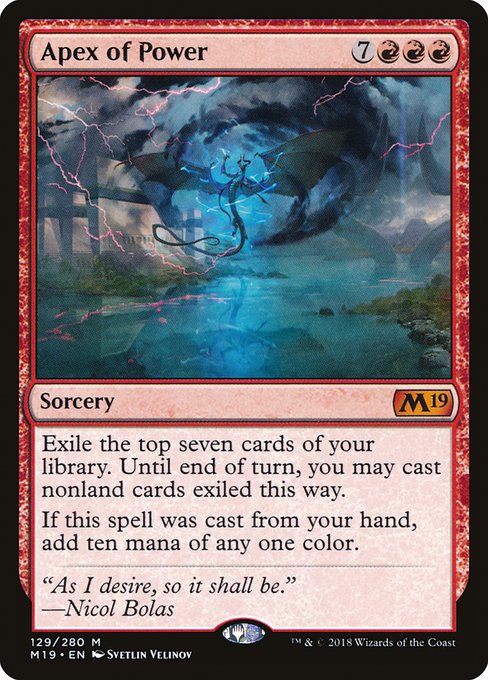 Magic the Gathering Card - Apex of Power - MTG Circle