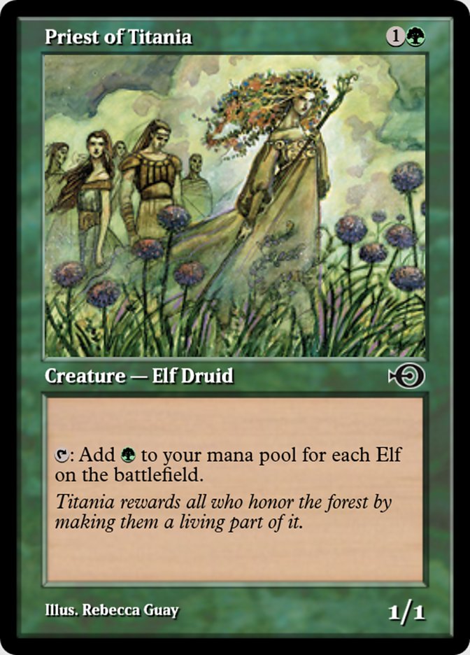 Magic the Gathering Card - Priest of Titania - MTG Circle