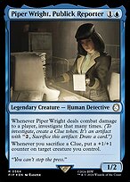 Magic the Gathering Card - Piper Wright, Publick Reporter - MTG Circle