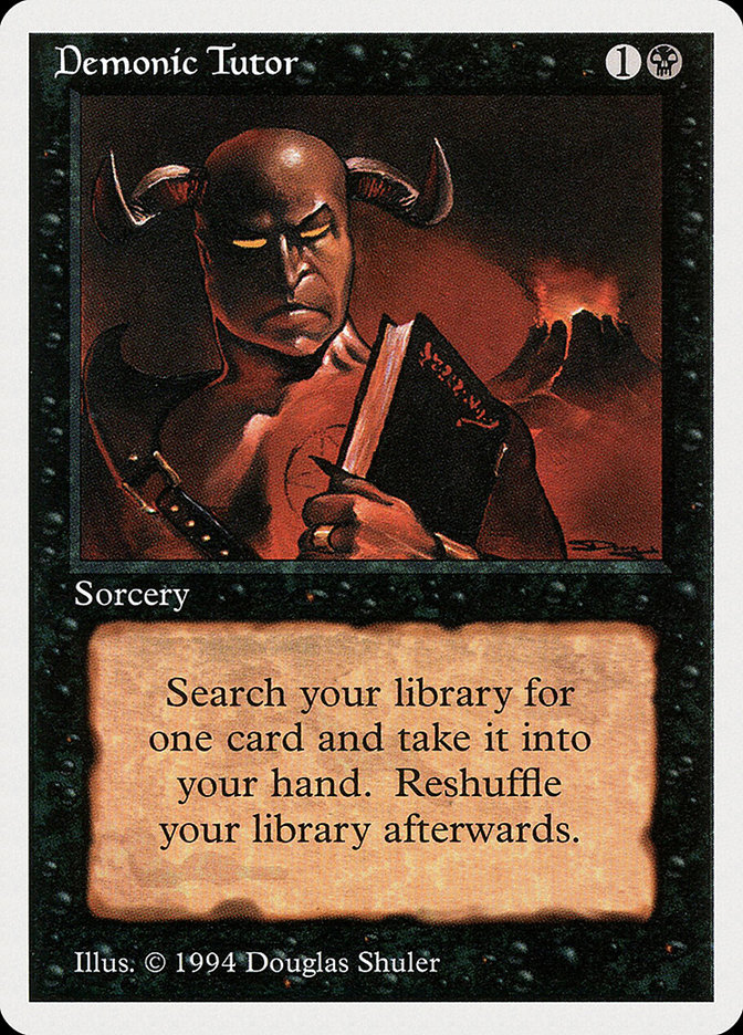 Magic the Gathering Card - Demonic Tutor - MTG Circle