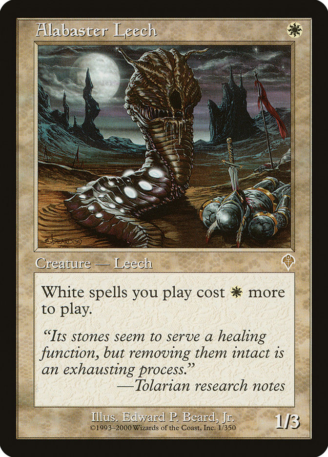 Magic the Gathering Card - Alabaster Leech - MTG Circle