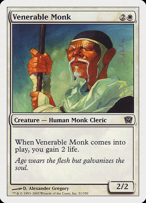 Magic the Gathering Card - Venerable Monk - MTG Circle