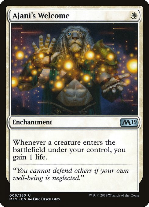 Magic the Gathering Card - Ajani's Welcome - MTG Circle