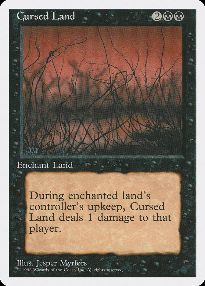 Magic the Gathering Card - Cursed Land - MTG Circle