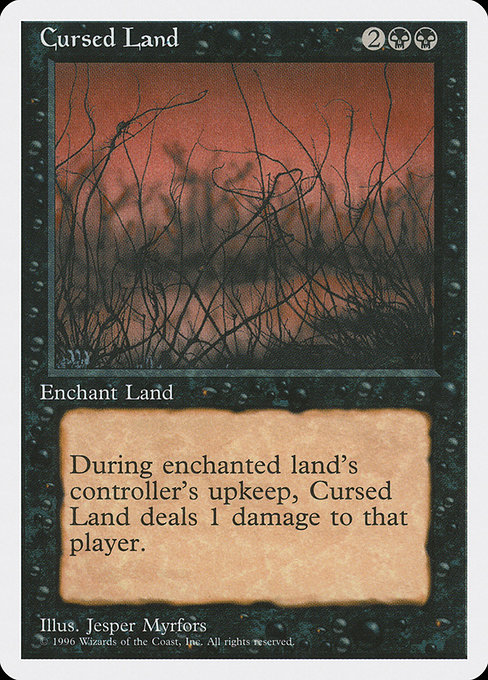Magic the Gathering Card - Cursed Land - MTG Circle