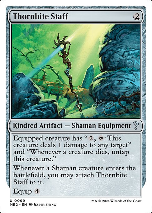 Magic the Gathering Card - Thornbite Staff - MTG Circle