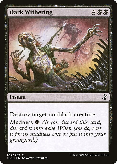 Magic the Gathering Card - Dark Withering - MTG Circle