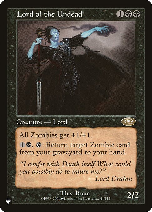 Magic the Gathering Card - Lord of the Undead - MTG Circle