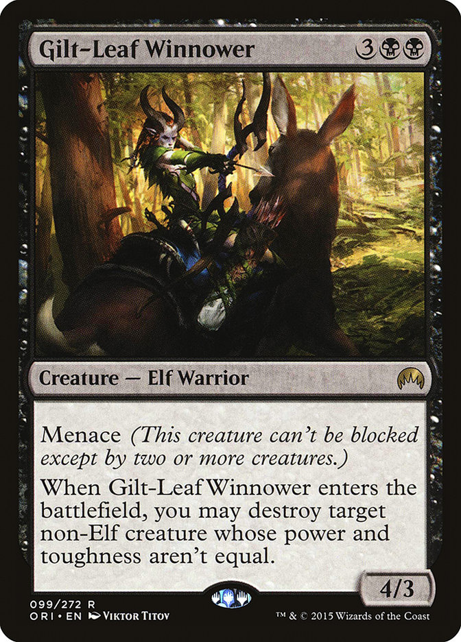 Magic the Gathering Card - Gilt-Leaf Winnower - MTG Circle