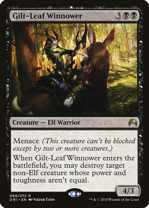 Magic the Gathering Card - Gilt-Leaf Winnower - MTG Circle