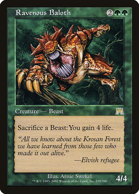 Magic the Gathering Card - Ravenous Baloth - MTG Circle