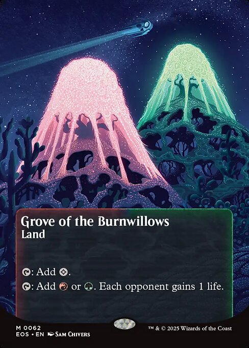 Magic the Gathering Card - Grove of the Burnwillows - MTG Circle