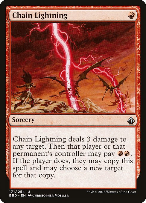 Magic the Gathering Card - Chain Lightning - MTG Circle