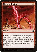 Magic the Gathering Card - Chain Lightning - MTG Circle