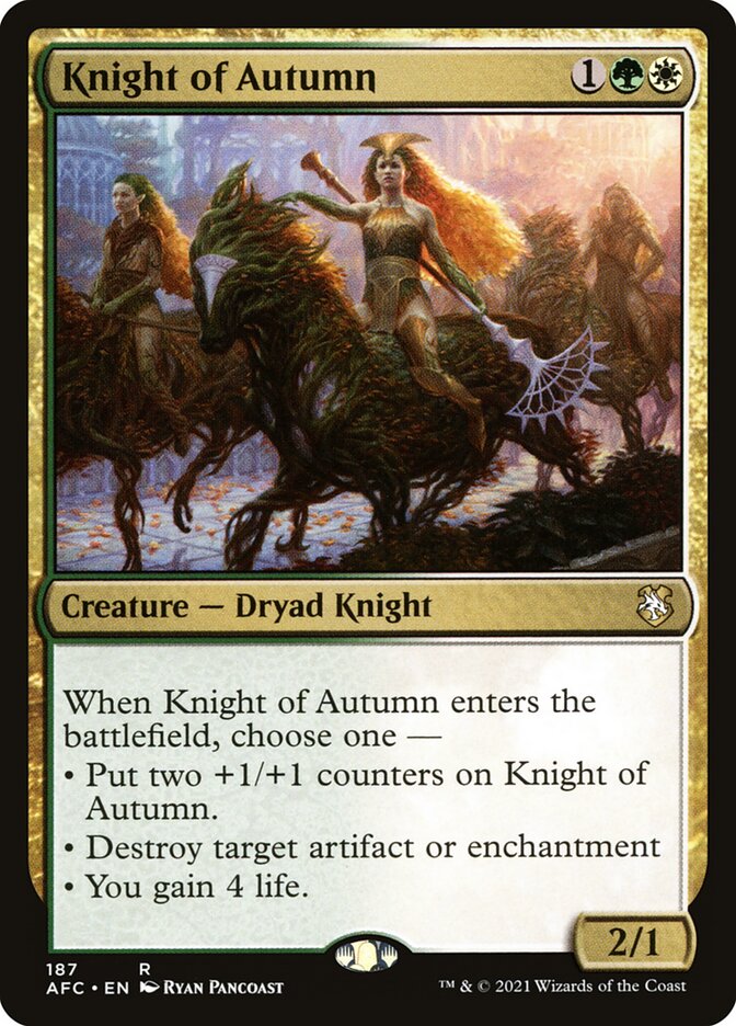 Magic the Gathering Card - Knight of Autumn - MTG Circle