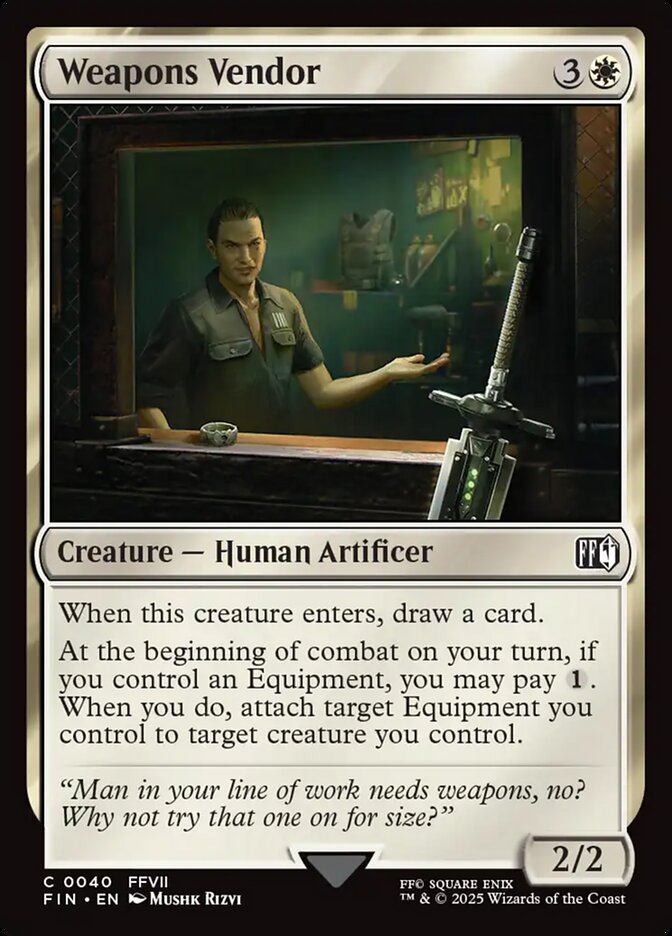Magic the Gathering Card - Weapons Vendor - MTG Circle