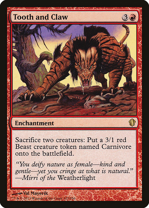 Magic the Gathering Card - Tooth and Claw - MTG Circle