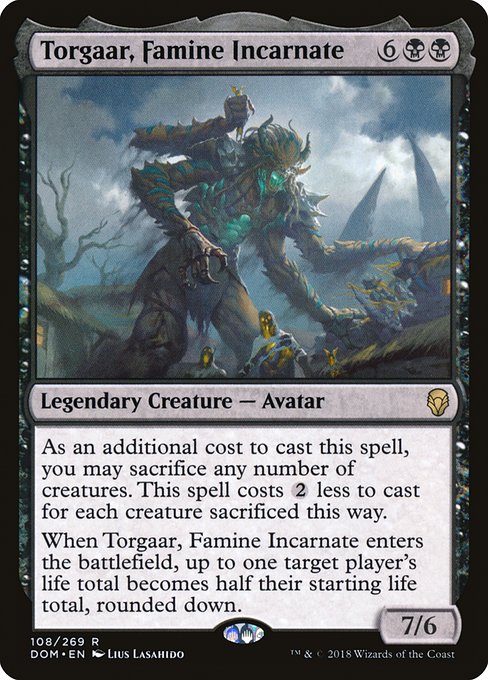 Magic the Gathering Card - Torgaar, Famine Incarnate - MTG Circle