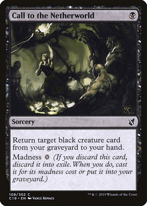 Magic the Gathering Card - Call to the Netherworld - MTG Circle