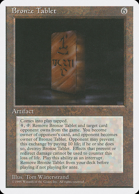 Magic the Gathering Card - Bronze Tablet - MTG Circle