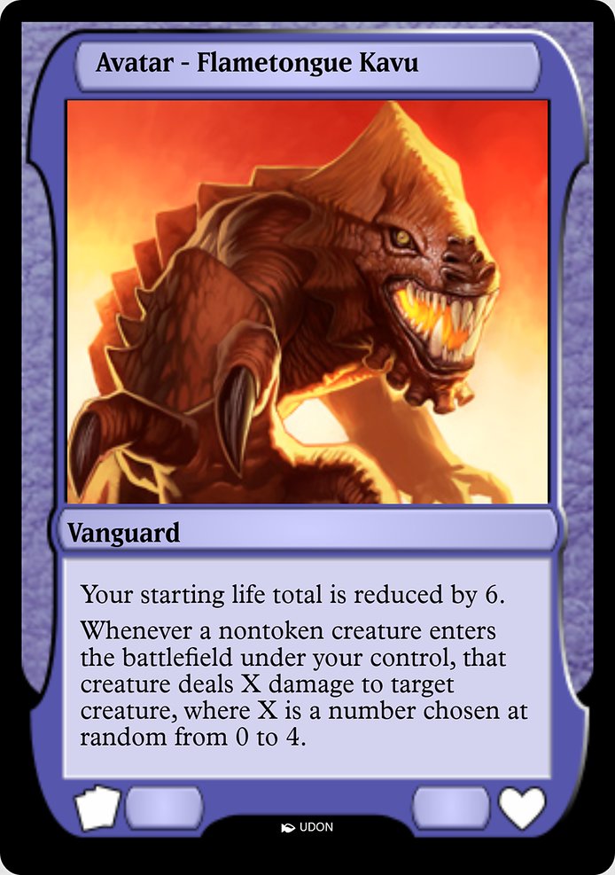 Magic the Gathering Card - Flametongue Kavu Avatar - MTG Circle