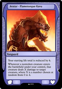 Magic the Gathering Card - Flametongue Kavu Avatar - MTG Circle