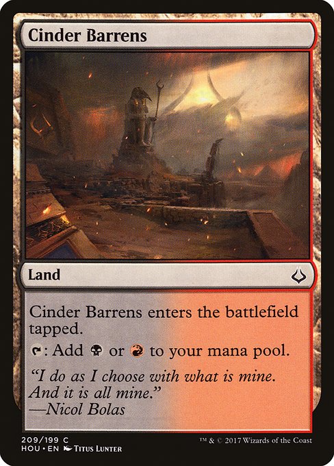Magic the Gathering Card - Cinder Barrens - MTG Circle