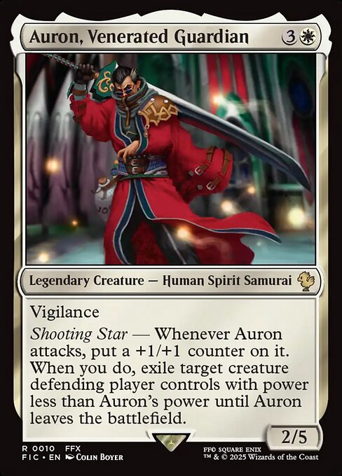 Magic the Gathering Card - Auron, Venerated Guardian - MTG Circle