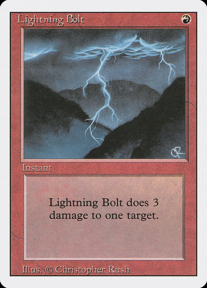 Magic the Gathering Card - Lightning Bolt - MTG Circle